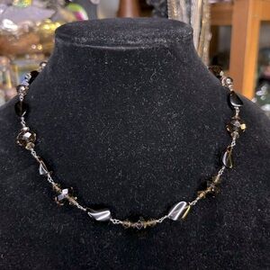 Elegant Black Beaded Necklace